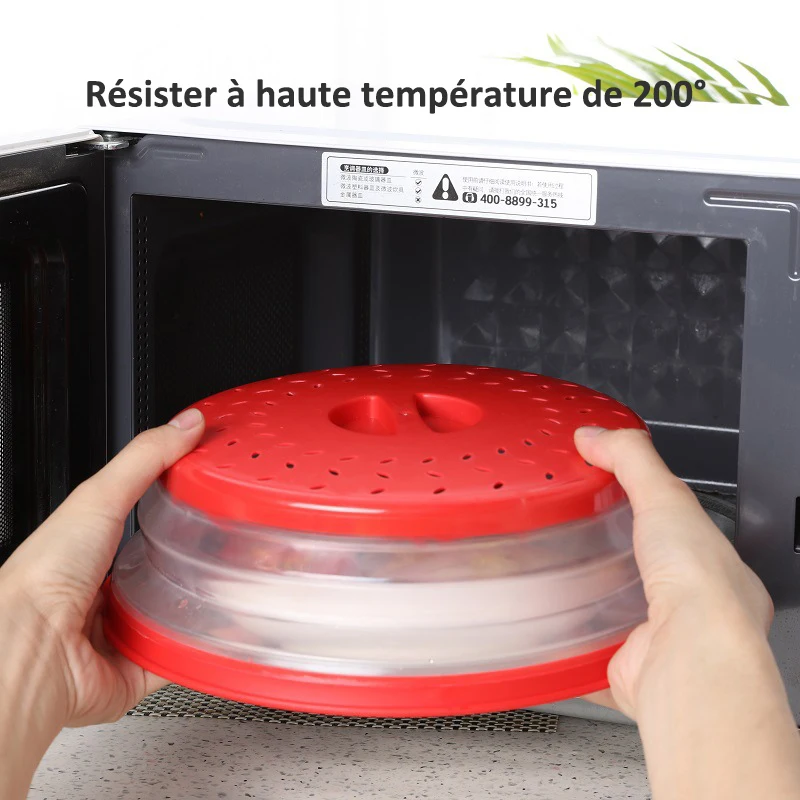 Couvercle de four à micro-ondes pliable, couvercle alimentaire, panier de  vidange évidé, accessoires de cuisine, pièces d'ustensiles de cuisine -  AliExpress