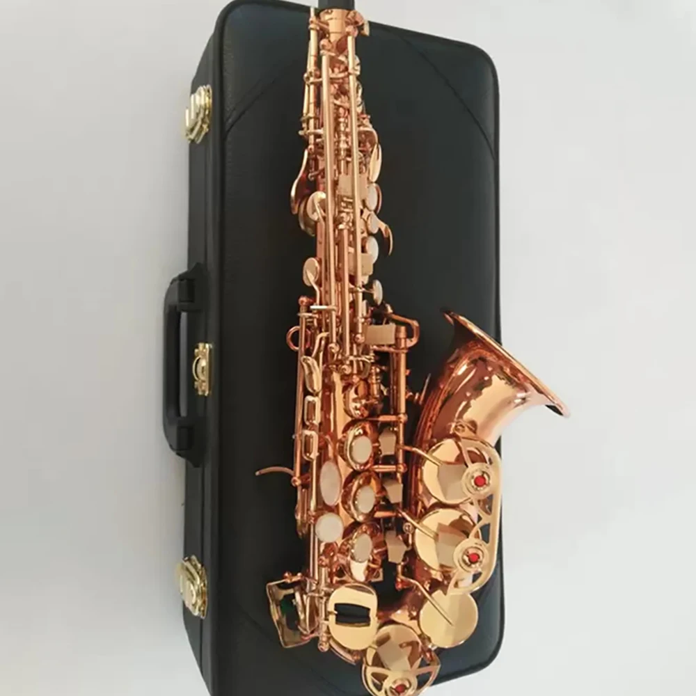 Original 922 Structure Style Bbend Curved Soprano Saxophone Brass Gold