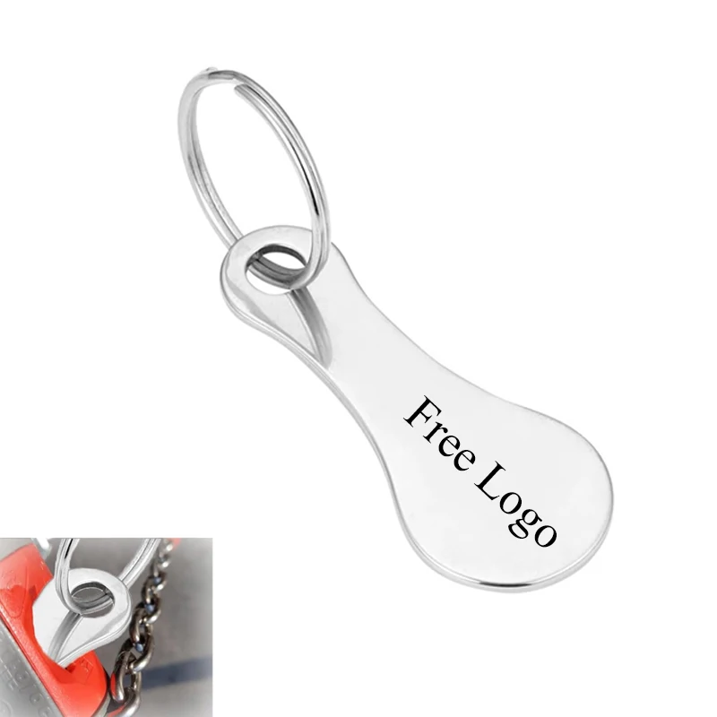 1PCS Free Custom Shopping Trolley Token Stainless Steel Release