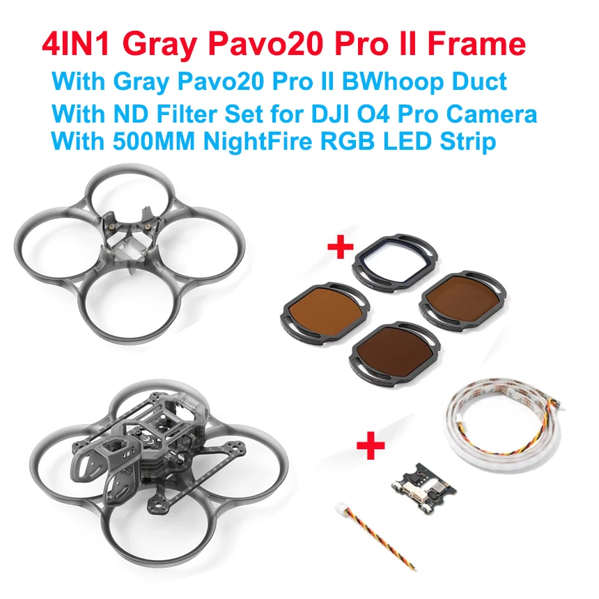 BETAFPV Pavo20 PRO Brushless BWhoop Frame with HD VTX Bracket and 93.7mm Wheelbase