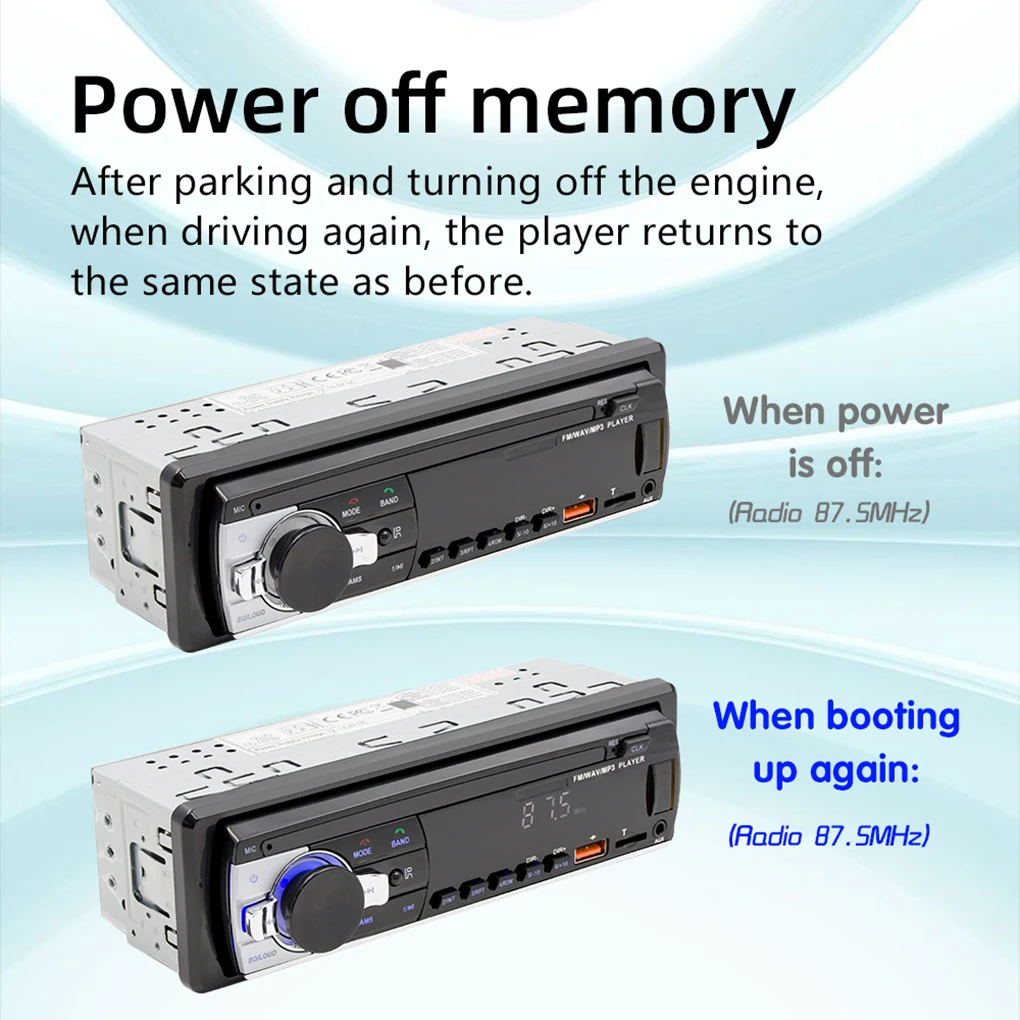 JSD-520L car MP3 player with dual Bluetooth connectivity and lossless sound quality, multifunctional car radio