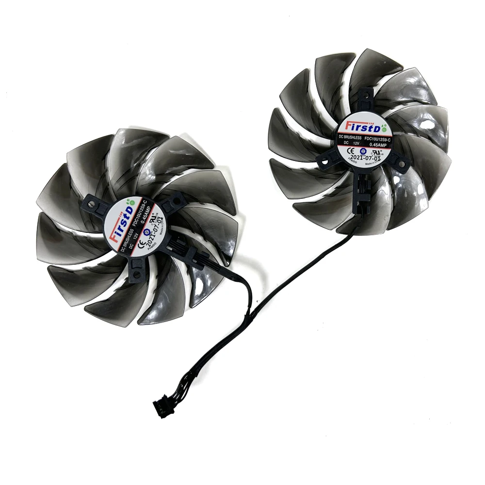 Ventilador de Refrigeração para Asrock Radeon rx 6600 xt Challenger 95 mm Fdc10u12s9-c Dc12v 045amp 4pin Rx6600xt Cld 8go Rx6700 xt Unidades por Conjunto - Imagem 2