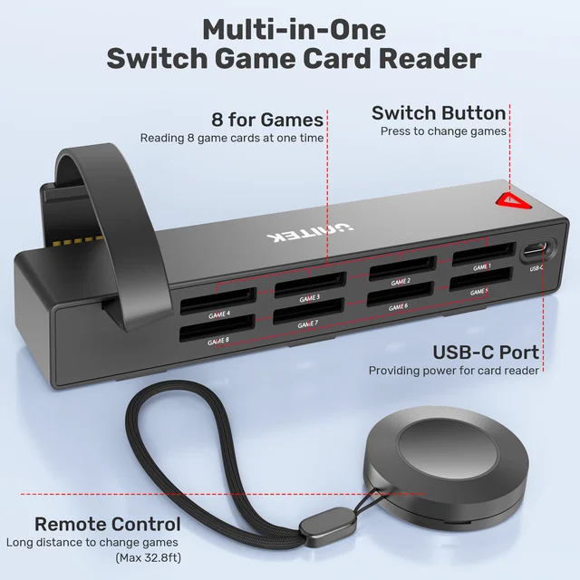 For Nintendo Switch OLED Game Switcher One-key Fast Switching Multi Gaming Card Reader 5M Wireless Control NS Accessories 2