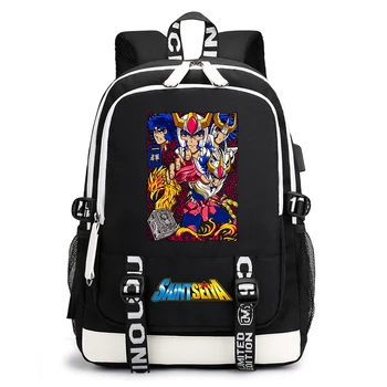 Saint Seiya Anime Print Student Backpack Lightweight Casual Daypack for Teens Kids School Travel 1