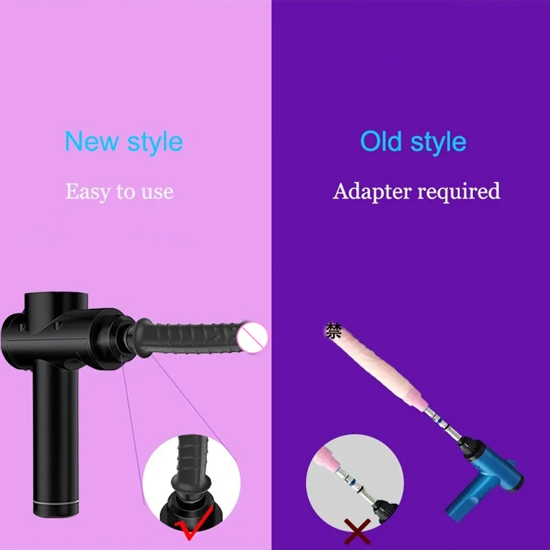 Vibration Dildo Massage Gun Heads Silicone Sex Toys for Female
