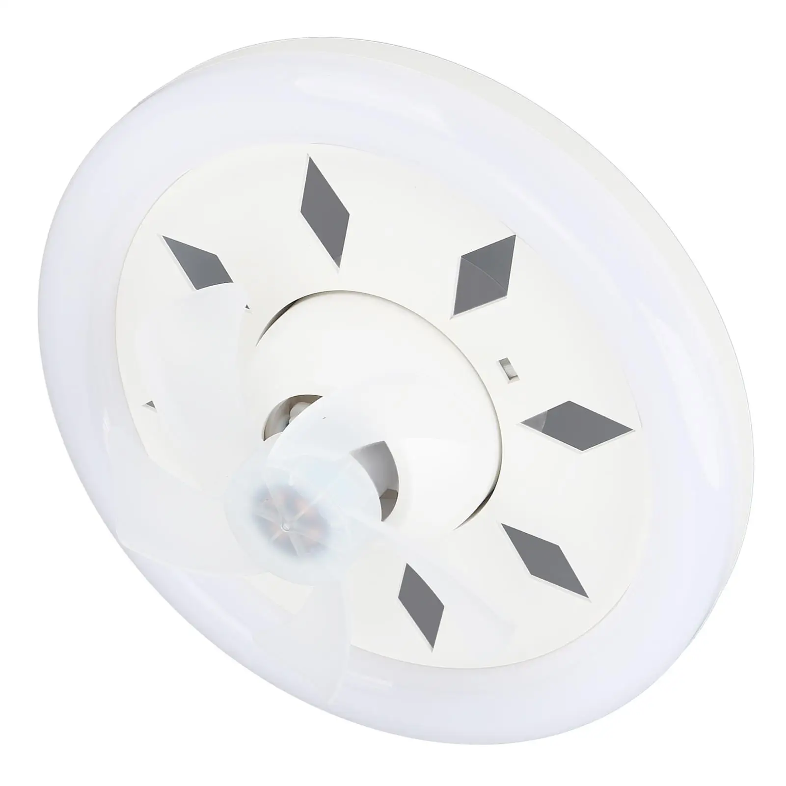 60W Dimmable 11.8-Inch Ceiling Fan Light with Remote Control, 3 Speeds, 5 Blades, 360&deg; Rotation