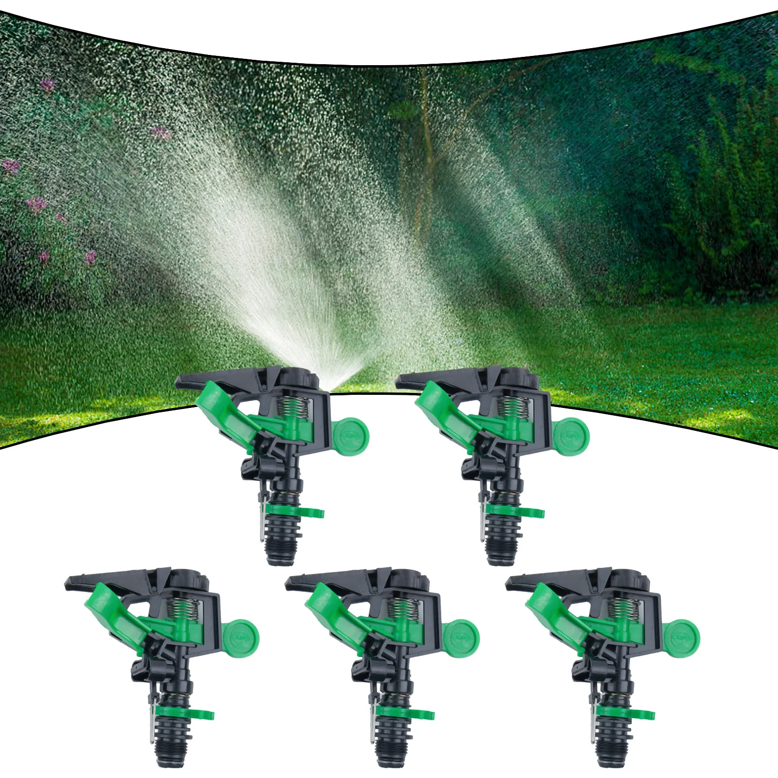 5Pcs ABS Sprinkler Kopf Einstellbar 0-Für 360 Grad 34Ft-60Ft Spray Abstand Rasen Wasser Sprinkler garten Bewässerung Liefert – Detail 2