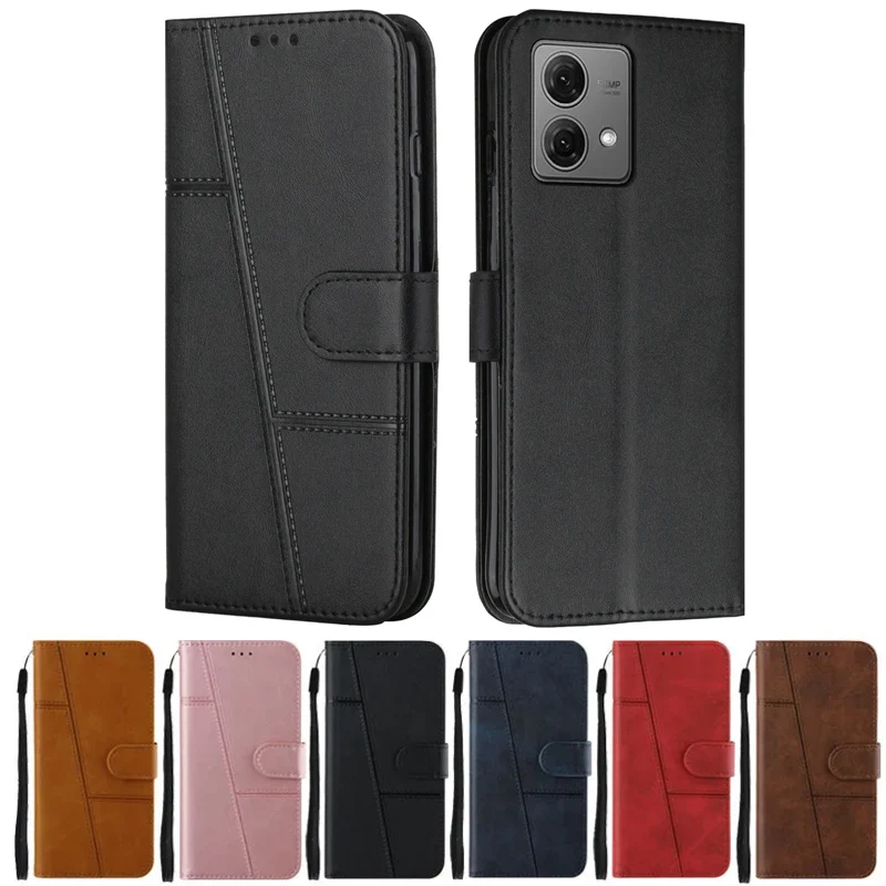 GOKEN Cover Pelle per Motorola Moto G84, Magnetica Custodia con Supporto di Stand & Carte Slot, Flip Case con Portafoglio -Grigio