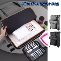 Portable Canvas Sketching Tools Art Bag Waterproof Large Capacity Artist Canvas Backpack Durable Sketch Storage Bag Art Supplies 1