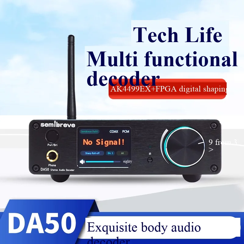 세미브레브 DA50 DA50PRO 듀얼 AK4499EX FPAG 밸런스드 XMOS316 MQA 블루투스 5.4 QCC5181 하이파이 피버 디코더 AC100-240V DAC
