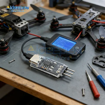 Modulo di Programmazione ESC AM32 Facile da Usare per Droni 2-7S, Auto RC e Aerei, Supporta Connessione Type-C e Controllo Motore BLDC