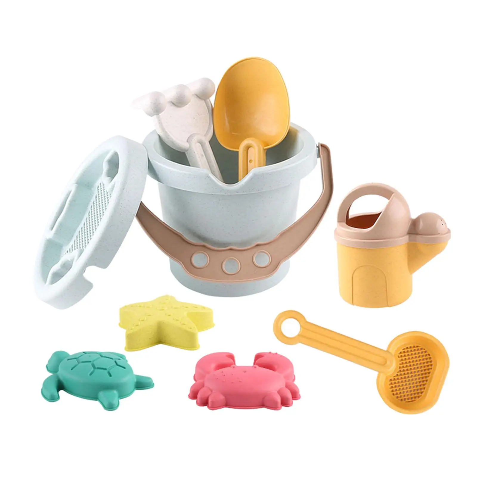 9Pcs Beach Toys Sand Set Montessori Early Educational Sand Casting Building