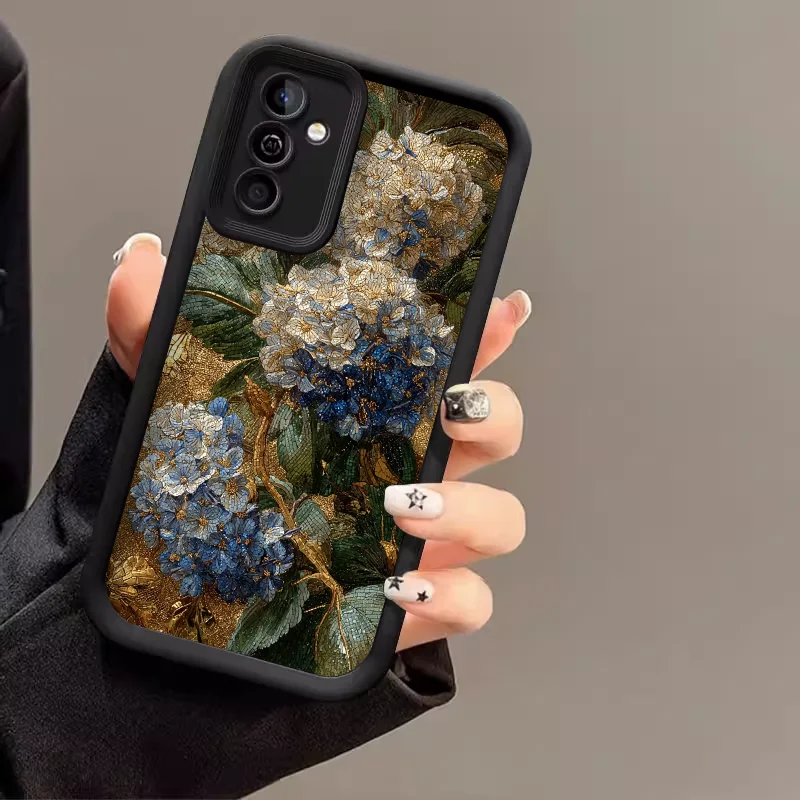 Creative Blue Hydrangea Floral Soft Phone Case Cover