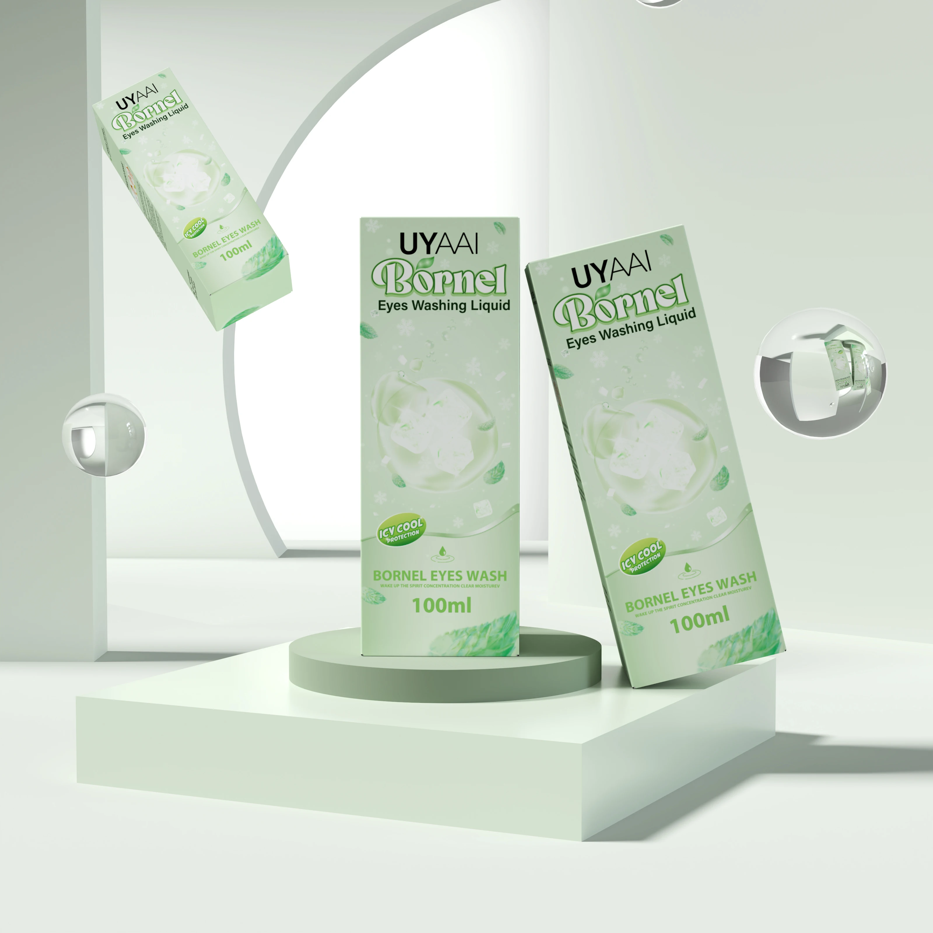 UYAAI 100ml Borneol Eyes Wash Liquid with Icy Cool Feeling Clean The Eyes for Eye Health Clear Moisture Usage And Dosage
