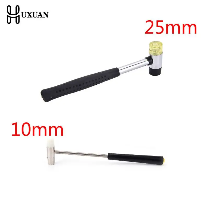 10mm 25mm Mini Double Faced Household Rubber Hammer Domestic Nylon Head Mallet Hand Tool for Jewelry / Craft / DIY