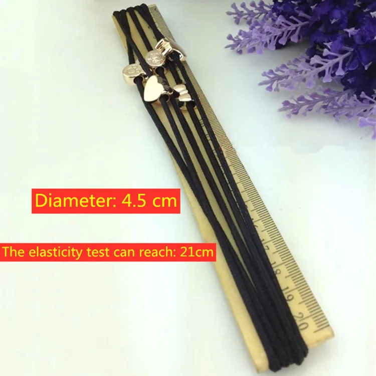 5pcs High Elasticity Hair Bands for Women Party Party Favors Birthday Gifts Non-Slip Gold Resin Bead Ponytail Holders