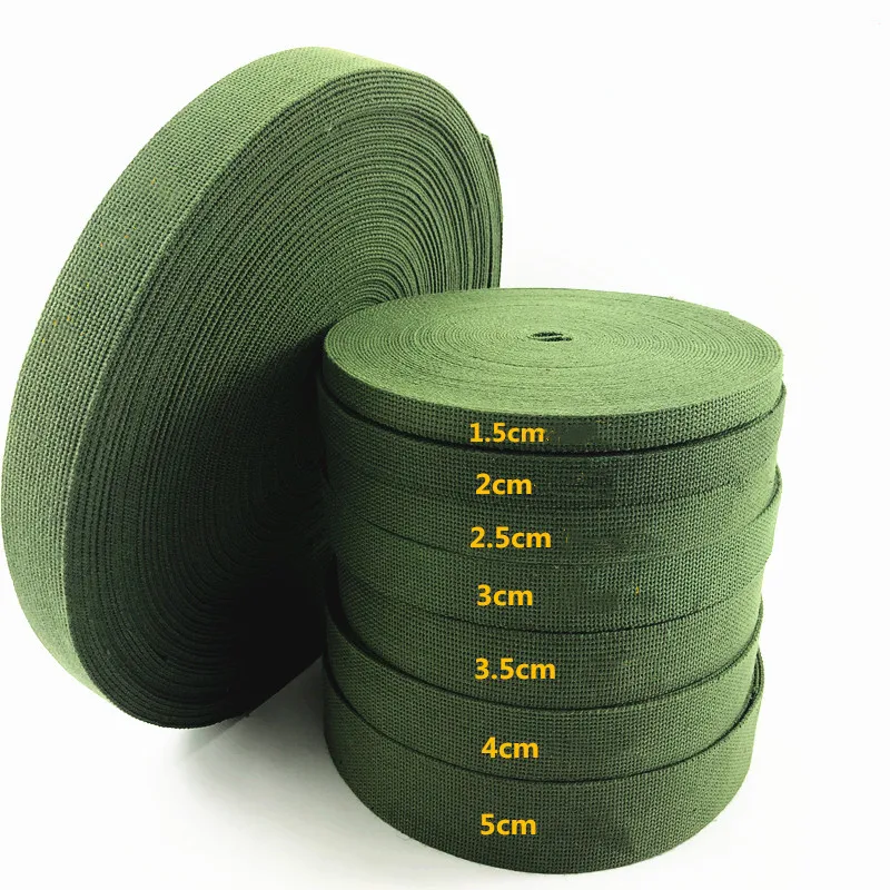 

Polyester-Cotton Army Green Padded Backpack with Canvas Belt, Suitcase Packing, Binding Belt, Webbing, Strap, 2mm Thick, 10m