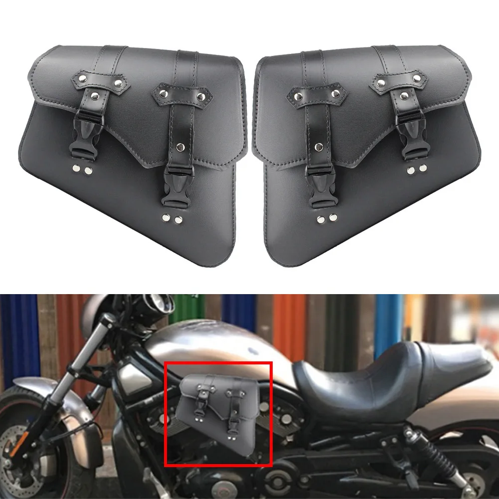 

Universal Motorcycle Side Saddle Bags Left+Right 2Pcs For Harley-Davidson Sportster XL883 1200 For Honda Yamaha Kawasaki