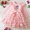 Mickey Minnie Mouse Girl Baby Dresses Spring Autumn Child Long Sleeve Sweet Princess Newborn Casual Dress Birthday Party 2-6Y 1