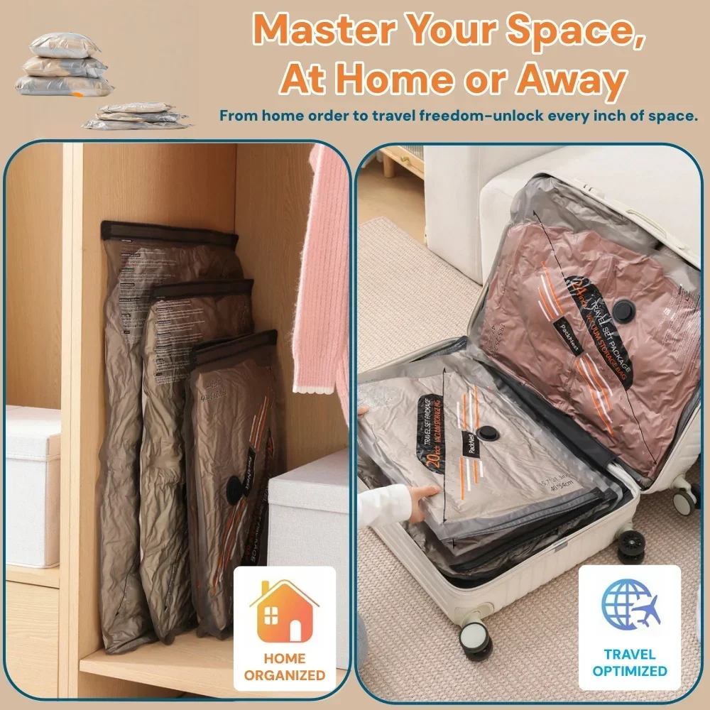 Ultimate Travel Essentials: Vacuum Compression Storage Bags & Waterproof Packing Organizers