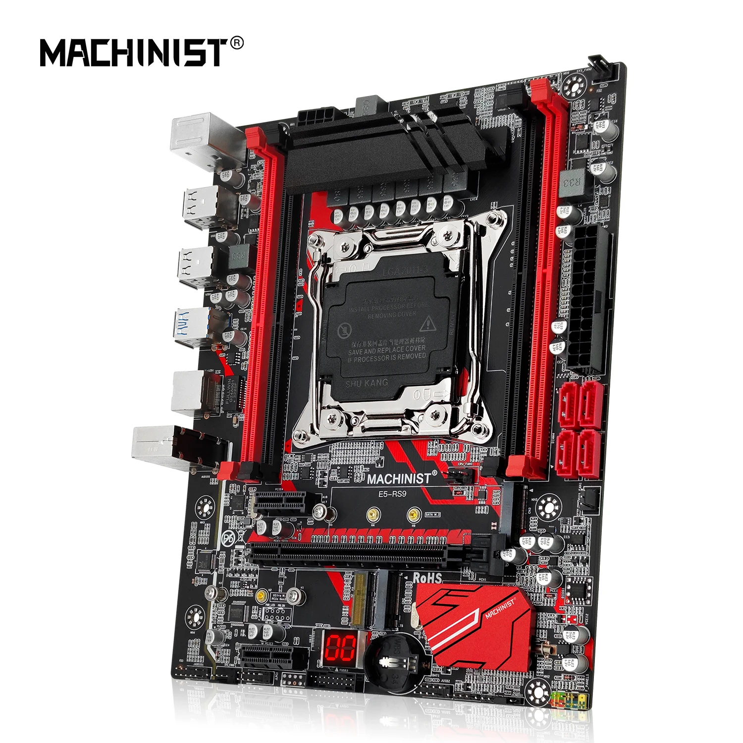 MACHINIST-placa base X99 RS9 LGA 2011, compatible con Intel Xeon E5 2667 2690 2680 V4 2670 2650 V3 CPU DDR4 RAM Memory NVME M.2 M-ATX