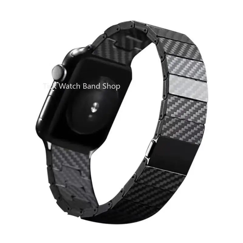 

For Apple Watch Ultra 49mm45mm44mm42mm41mm38mm40mm bracelet for Apple iWatch 8 7 SE 6 5 4 3 2 Carbon fiber mixed material strap