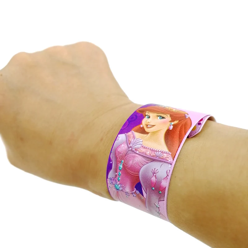 Kids Happy Birthday Party Favor Princess Frozen Elsa Anna Slap Bracelet Party Gift Souvenir 12PCS