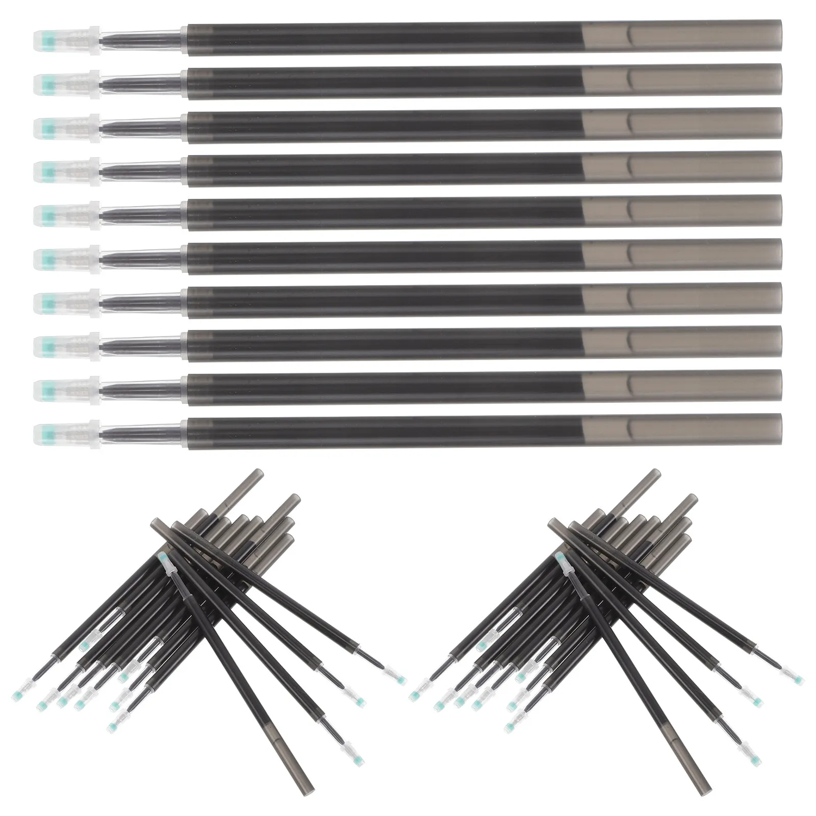 100Pcs 지울 수있는 펜 리필 0.5mm 부드러운 젤 잉크 열 지울 수있는 노트 펜 리필 세트 학생용 대량 사무용품