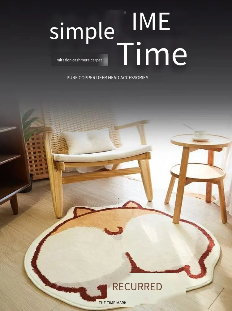 Description Picture 5 of itemVIKAMA Cartoon Kirky Imitation Cashmere Warm Touch Soft Bathroom Water-absorbent Foot Mat Living Room Bedroom Study Carpet