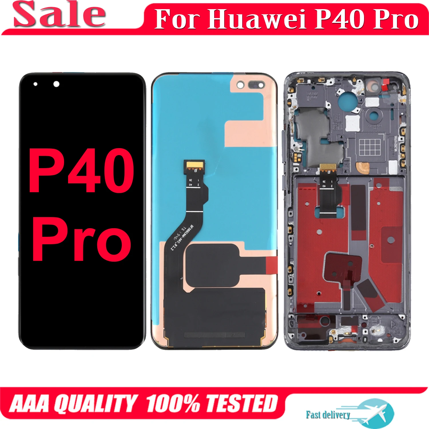 

Original 6.58'' For Huawei P40 Pro P40Pro ELS-NX9 ELS-N04 ELS-AN00 ELS-TN00 LCD Display Touch Screen Digitizer Assembly