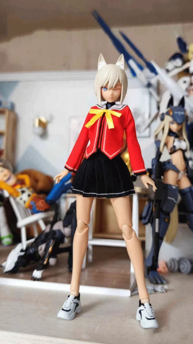 

Женская одежда 1/12, юбка-пальто для 6 дюймов figma shf 30ms tbl (без рисунка)
