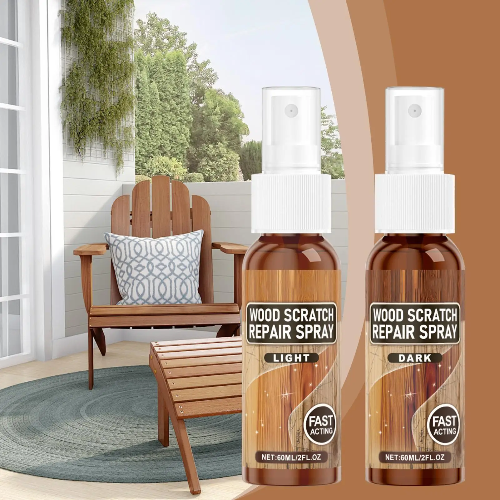 Scratch Remover for Wood Furniture Fast Acting Scratch Repair Spary Floor Polish and Restorer Natural Shine Removes Scratches