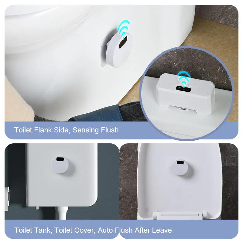 Non-Contact Smart Toilets Flush Sensor Button Infrared Induction Toilets Sensor Flushers Waterproof For Toilet Flush Switch