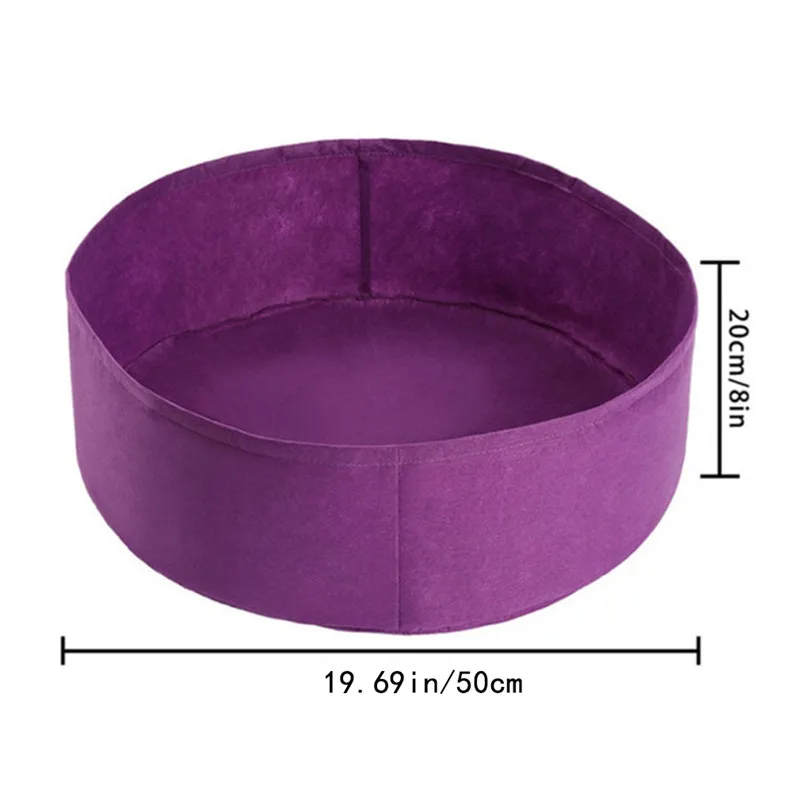 1Pcs Fabric Raised Garden Bed Square Garden Flower Grow Bag Vegetable Planting Bag Planter Pot With Handles For Plants Flower