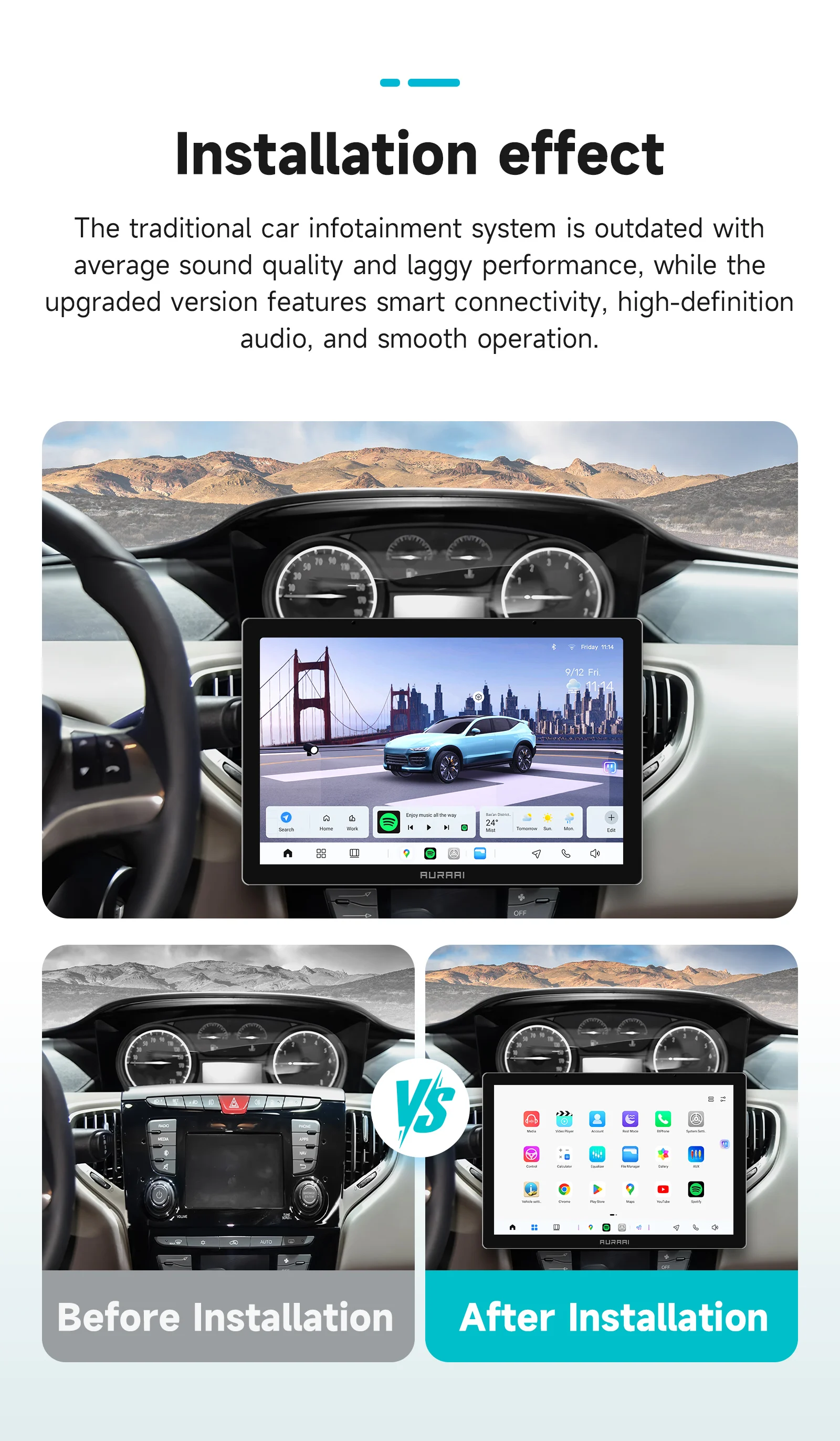 AURAAI X100 Android 13 Intelligentes Autoradio für Lancia Ypsilon 2012-2020 Carplay Dual Mic DSD ADAS 360 Kamera 2K Bildschirm UIS7870 – Detail 4