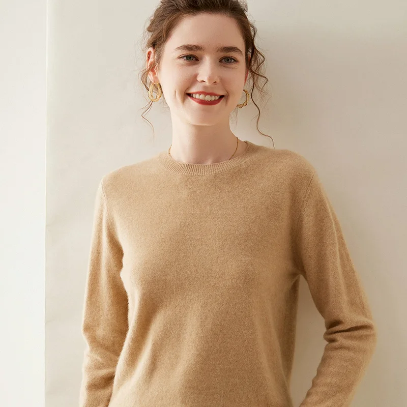 WinvyNee Cashmere Women Sweater Long Sleeve O neck Merino Wool Jumper Solid Knitwear Casual Pullover Tops Jumper Autumn A1054001 3