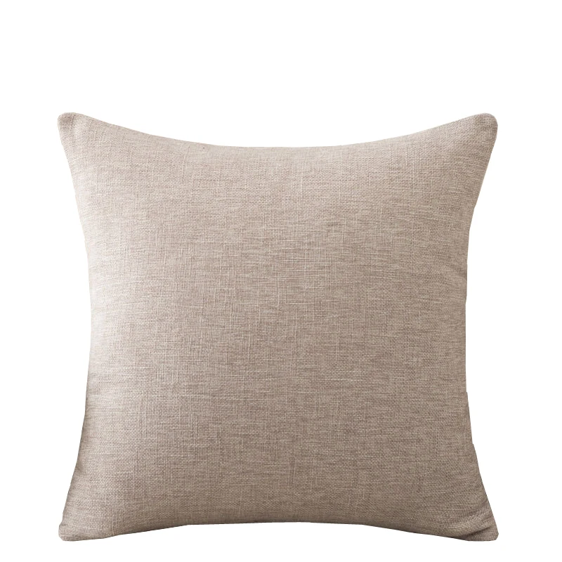 Cozy Linen Solid Sofa Cushion Cover - Elegant Home Office Throw Pillow Case