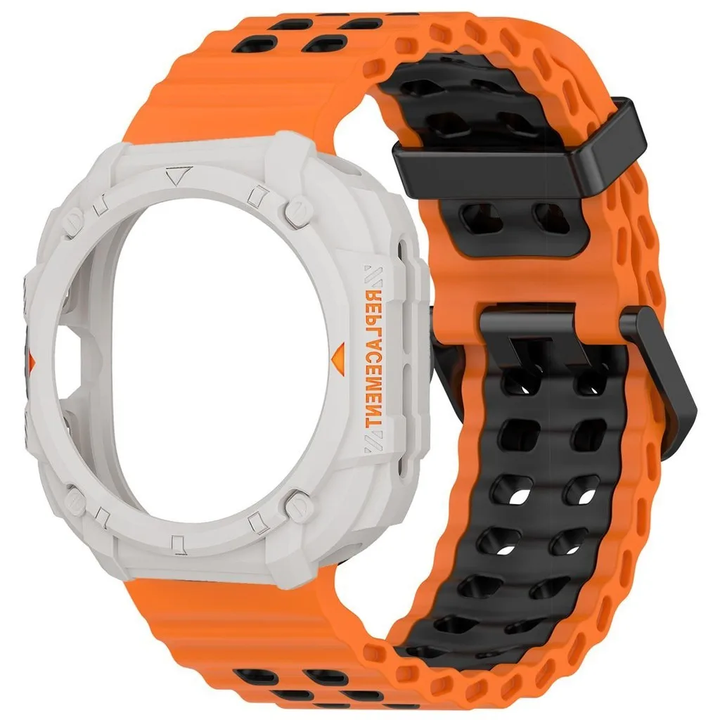 Premium Silicone Sport Band & Protective Case for 47mm Smartwatch - Durable Strap & Bracelet Cover