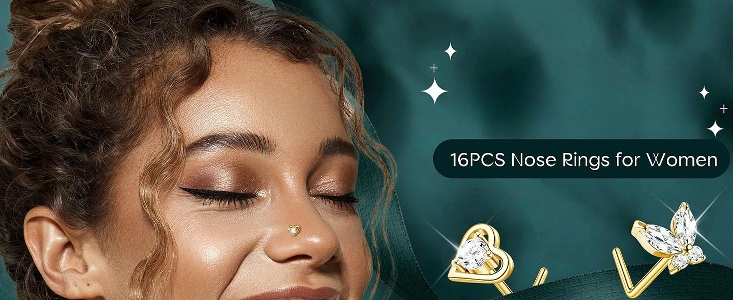 Gold nose rings for women