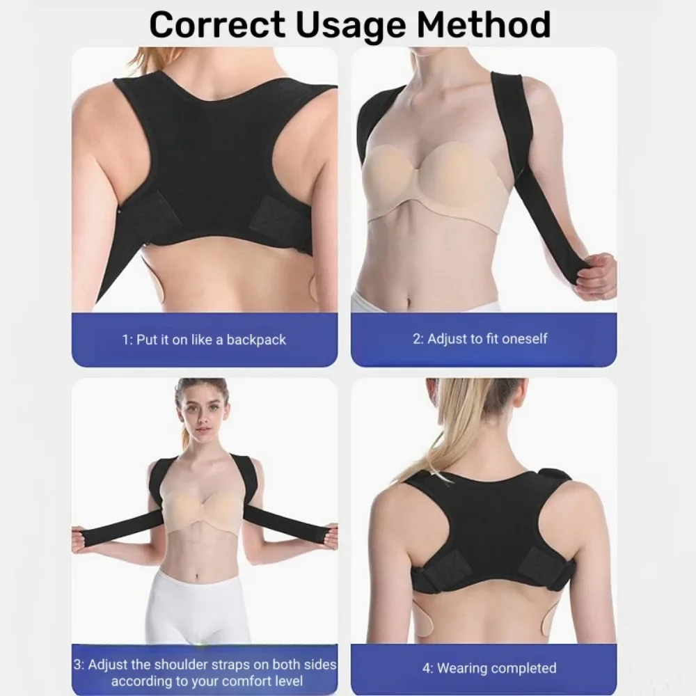Back Posture Corrector Adjustable Back Brace Support Invisible Shoulder Posture Corrector Spine Neck Health Correction Belt