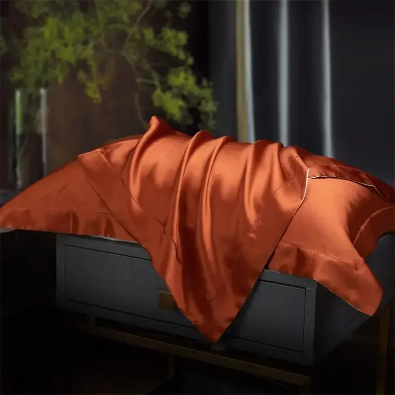 100% natural mulberry silk pillowcase suitable for hair and skin -1 pack of pure silk on the front 3