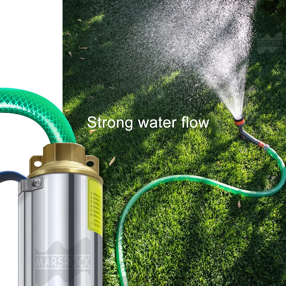 600W DC 48V High Speed Solar Deep Water Pump Permanent Magnet Synchronous Motor Max Flow 1.0T 3.0T H for Home Agriculture