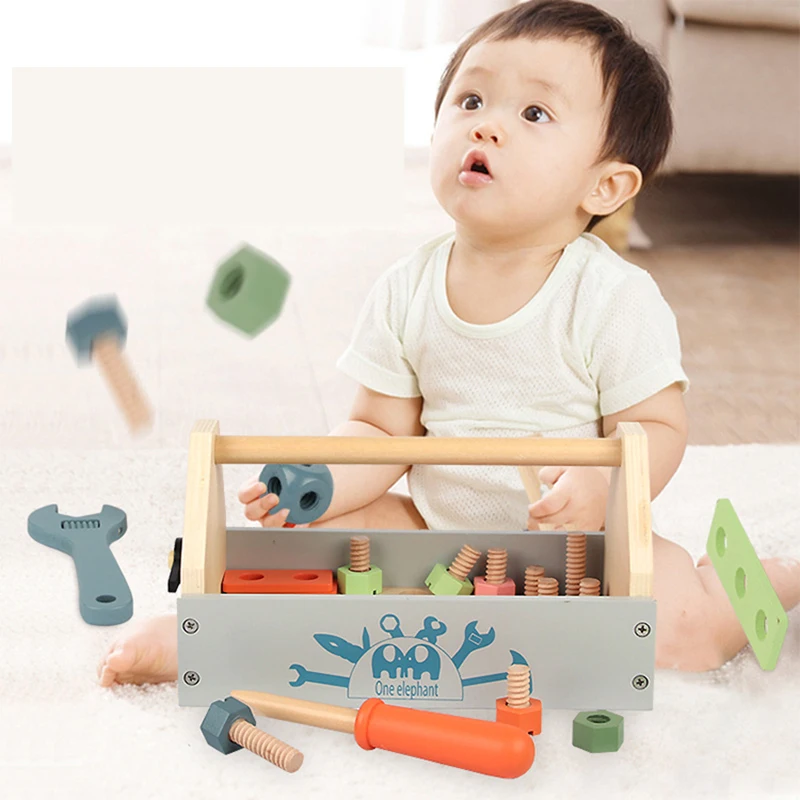 Toy Tool Set Educational Wooden for Kids Style Garden Material Play