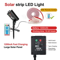 Bande lumineuse solaire à LED COB, 12V, 24V, étanche IP68, 320 matériel, flexible, blanc chaud naturel, 0.5m, 1m, 2m, 5m, décoration de jardin 4