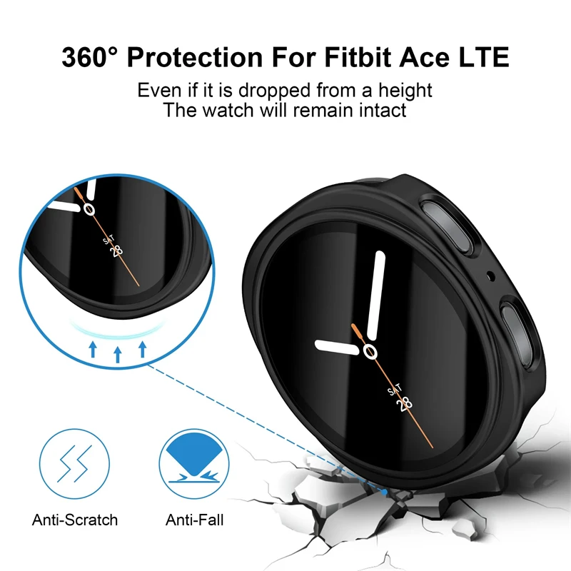 Premium Tempered Glass Case with All-Around Hard PC Bumper Frame and Screen Protector Cover
