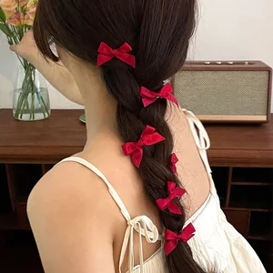 1pcs Korean Sweet Bow Hairpin Girl Women Y2K Hair Barrette Lolita Duckbill Clip Side Clip Headwear Hair Accessories