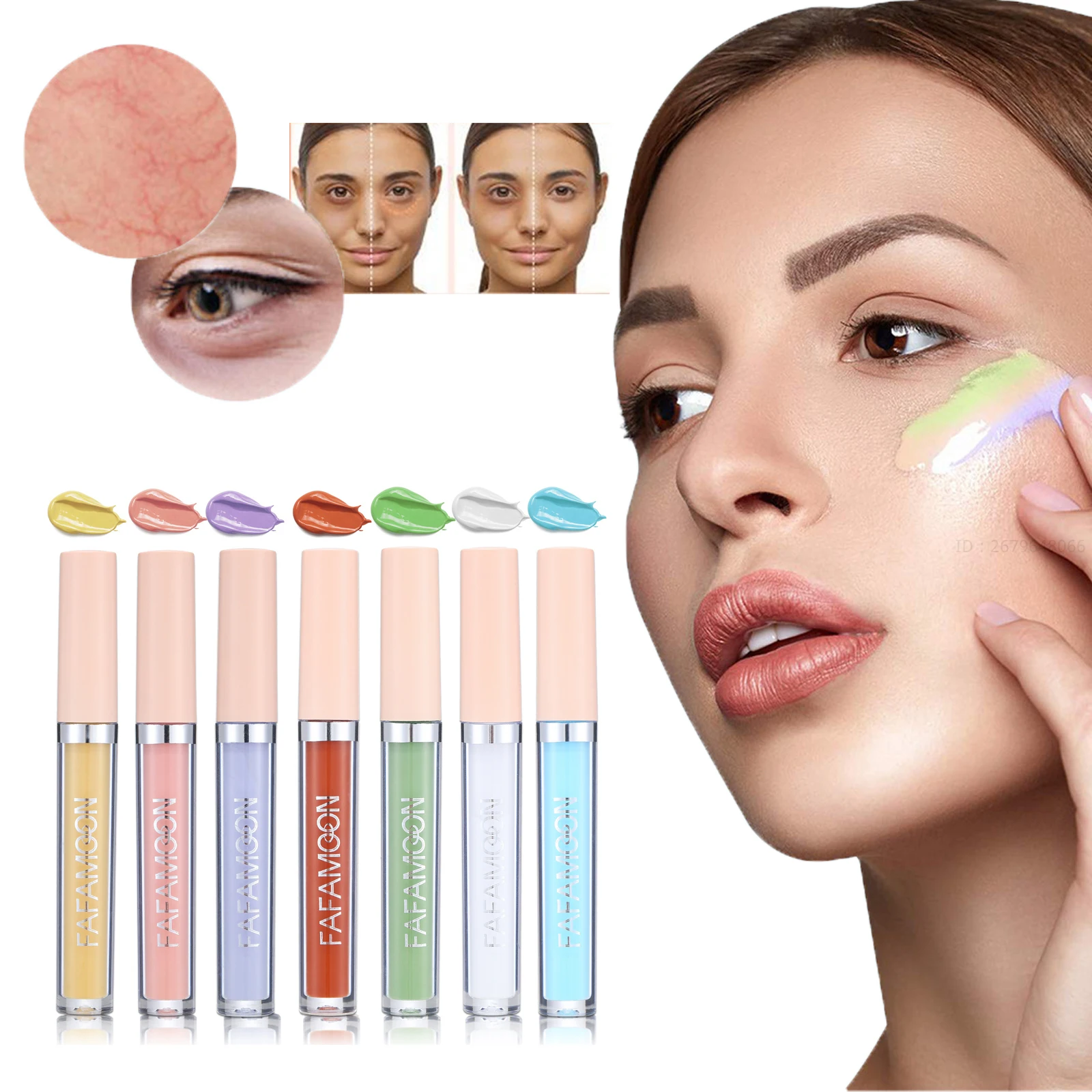 Liquid Concealer Makeup Concealer Face Concealer 7-color Concealer Eye Dark Circles Red Spots Acne Marks Cover