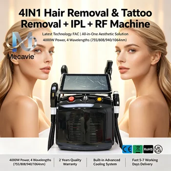 Picosecond Laser IPL RF 4 Wavelengths 4 in 1 Soprano Diode Hair Remover Painless Epilator for All Skin Types Face Body Salon 1