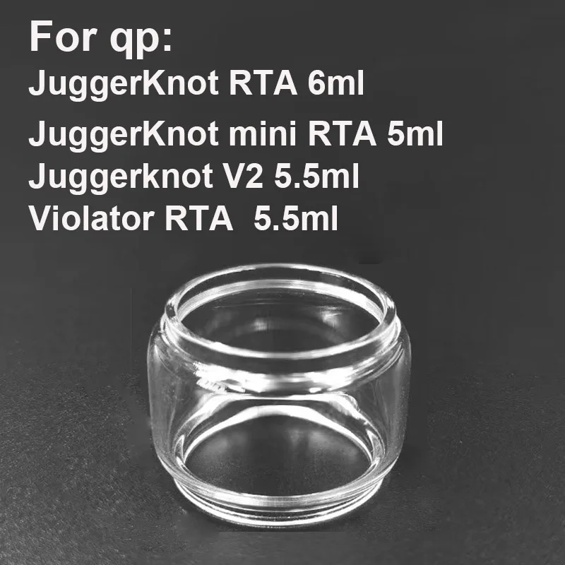 Tubi Di Vetro A Bolle Per Qp Juggerknot Rta Juggerknot Mini Rta 5Ml Juggerknot V2 5.5Ml Violator Rta Serbatoio Di Vetro Mini Tazza Di Vetro 5 Pezzi