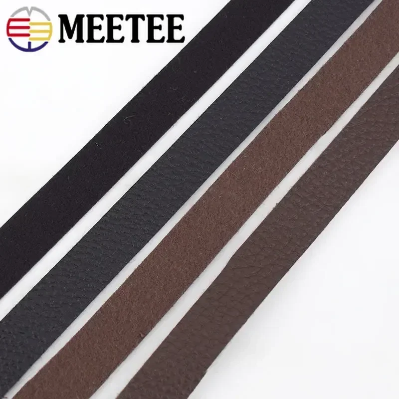 Meetee PU 모조 가죽 리본, 가방 스트랩 의류 웨빙 로프 코드, DIY 바느질 재료 액세서리, 15mm, 20mm, 30mm, 2 m, 5m